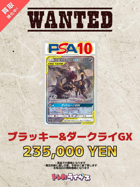 WANTED】 ✨🌙✨🌙✨🌙✨🌙✨🌙✨🌙✨🌙 ブラッキー＆ダークライGX