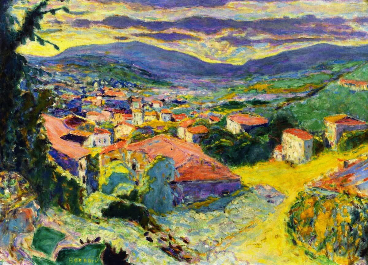 Pierre Bonnard (1867-1947) 
Landscape at Le Cannet (1938) 
oil on canvas 52 x 72 cm