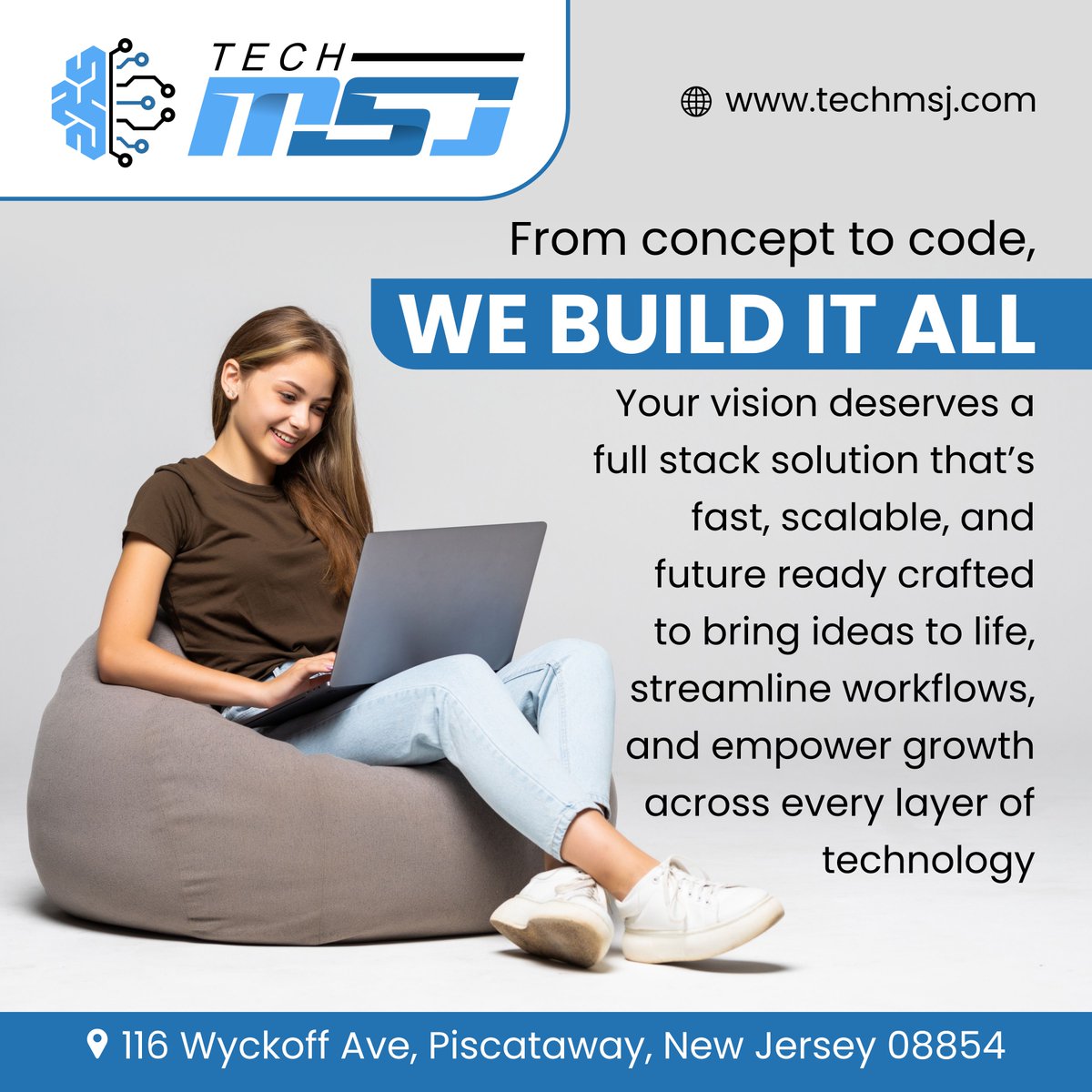 Techmsj9's tweet photo. From concept to code — we build it all. 💻

TechMSJ delivers fast, scalable, full-stack solutions to turn your ideas into real digital growth.

🌐 https://t.co/TkpXP8iBKk

#TechMSJ #FullStackDevelopment #WebDevelopmentUSA #NJBusiness #DigitalSolutions https://t.co/sMM3QHmK3B