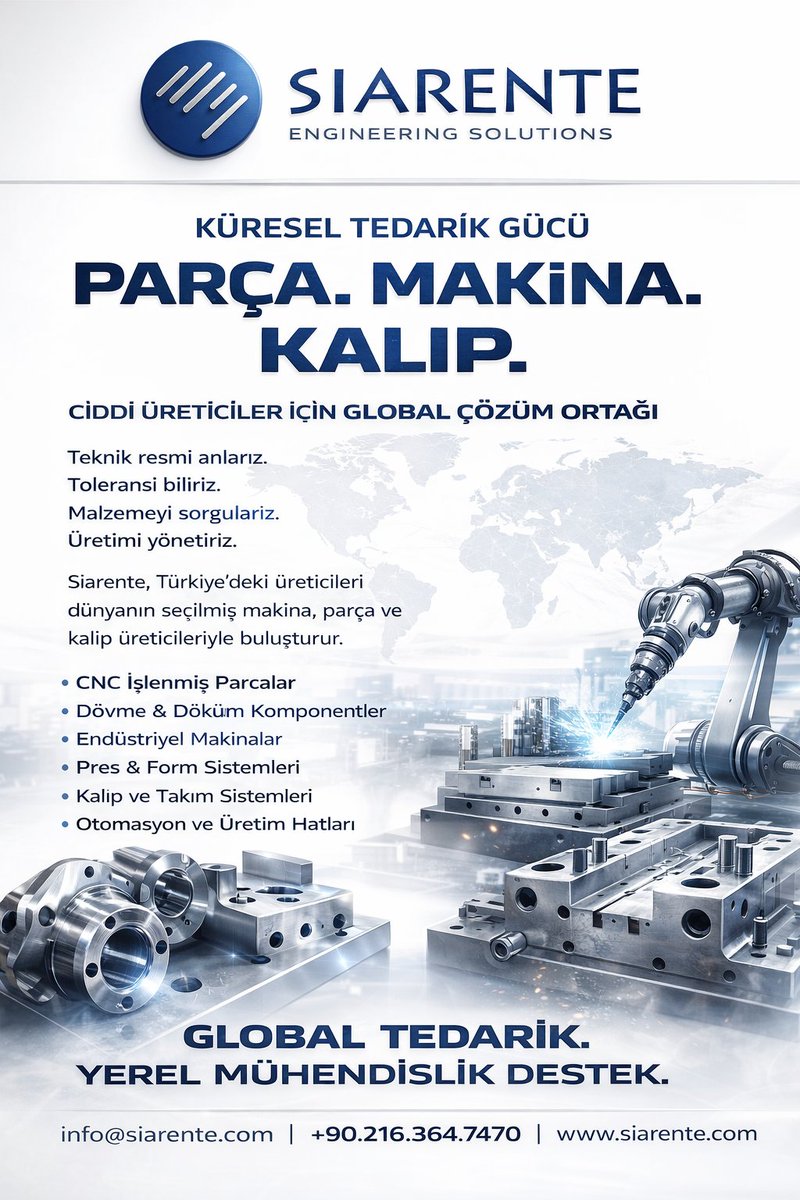 siarente's tweet photo. @siarente #siarente #makina #parça #muhendislik #tedarik #verimlilik https://t.co/n6kGqRJOwU