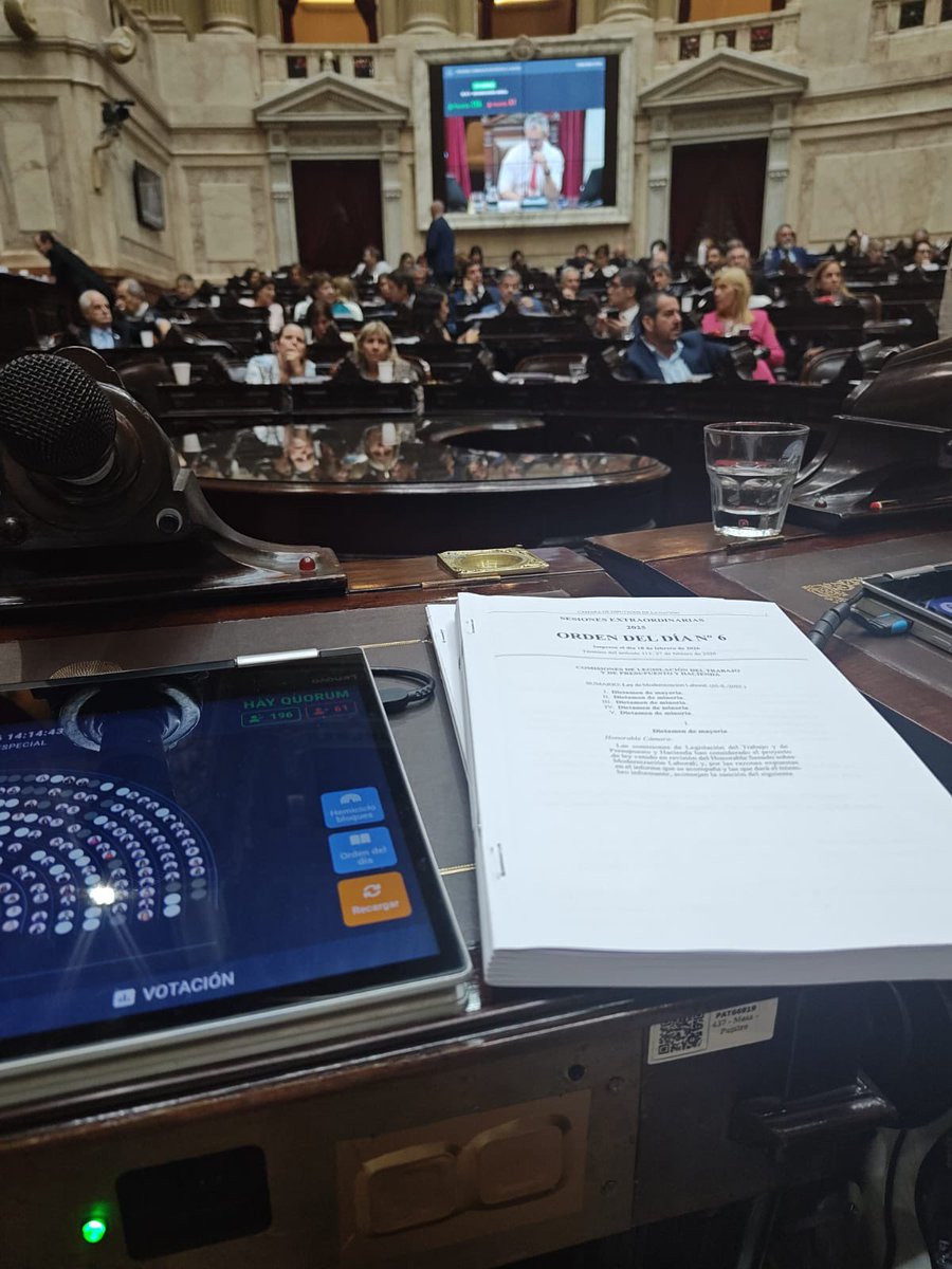 Le ponemos freno al atraso: dimos un paso hacia a favor del trabajo formal 

🏛️ En Diputados avanzamos con la modernización laboral que impulsa @javiermilei para dejar atrás un sistema viejo que expulsó a millones a la informalidad mientras unos pocos defendían sus privilegios.