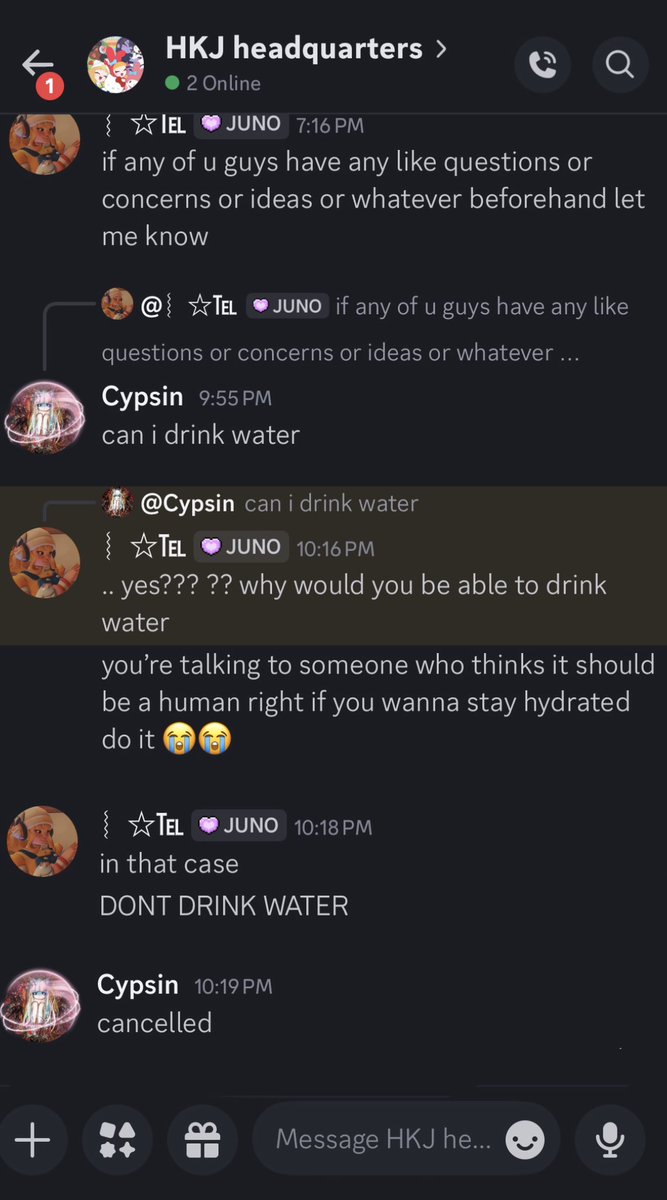 cypsin's tweet photo. @ichuune i do not answer bro for 2 minutes and then gets mad at me? cancel them. #corruptleader #smhmyhead https://t.co/FPAYpwS82l