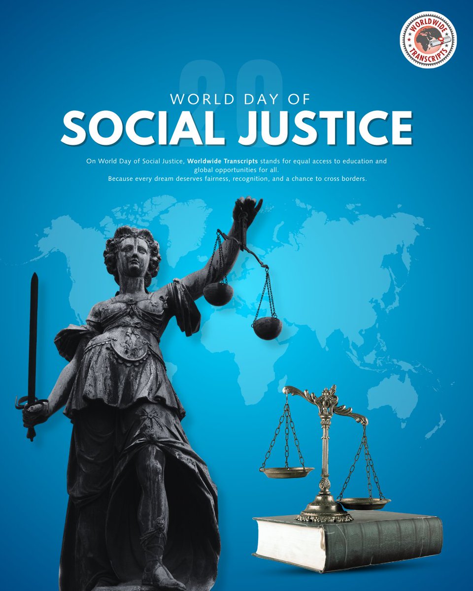 🌍✨ World Day of Social Justice

Equal opportunities should not depend on borders, background, or barriers. Education is one of the strongest tools for fairness and global mobility.

#WorldDayOfSocialJustice #EducationForAll #EqualOpportunity #GlobalMobility