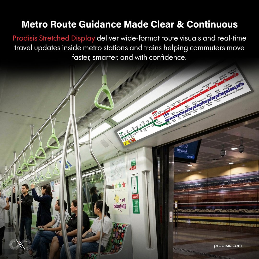 adroit_pty's tweet photo. Prodisis stretched displays show wide metro route maps, next-station info, and live service updates, helping commuters move confidently even during peak hours.

https://t.co/IX53dnceoi

#Prodisis #MetroTech #SmartTransit #Wayfinding #UrbanMobility #PublicTransport https://t.co/LuHggDlLIu