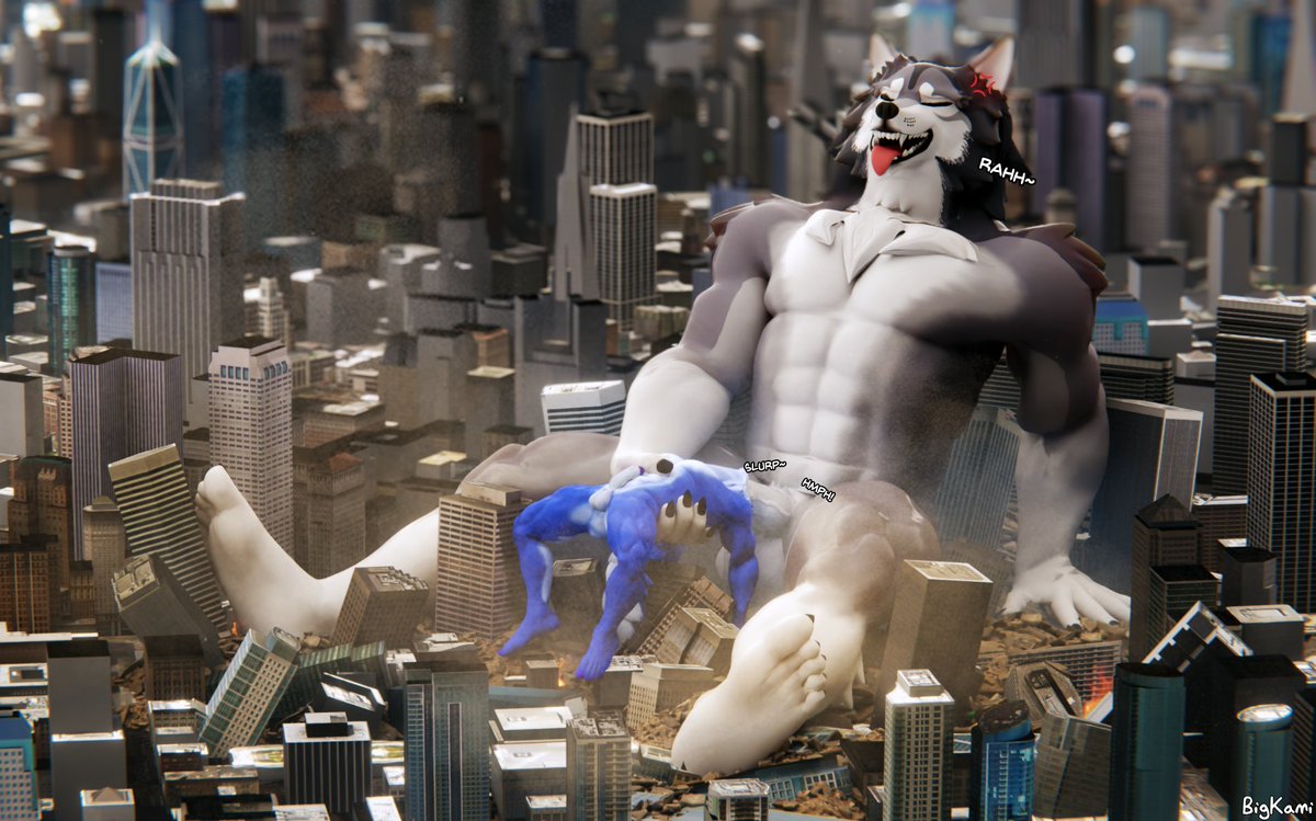 The city thought he was the threat, turns out he was the toy~

Last of the birthday pieces I've been making for my beasty <a href="/Ookiinu/">Okiinu🔞</a>! (Even though it's been more than a month since then... hehe) with Kresimir388 being part of the fun too.