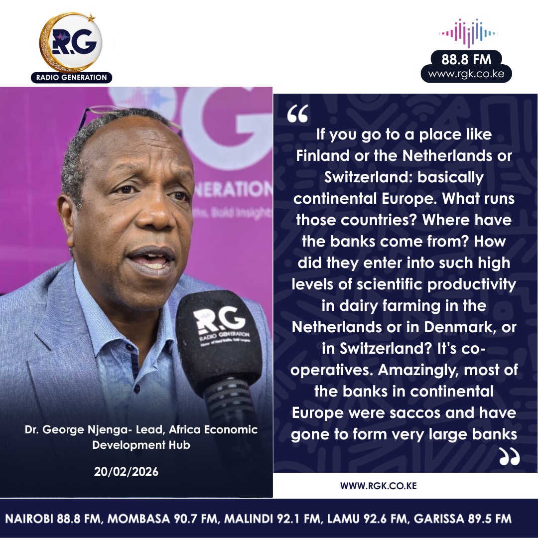 Africa Economic Development Hub Lead, Dr. George Njenga: Countries like Finland, Netherlands, Switzerland, and Denmark have thriving economies largely thanks to co-operatives
#HomeOfHardTruths
