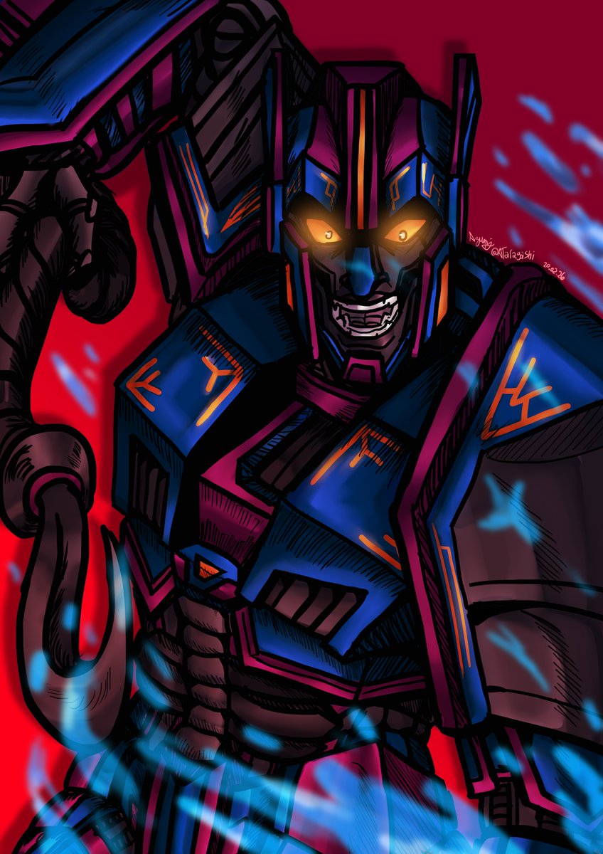 ATaragashi's tweet image. LineWire! 
Finally, a drawing of my gladiator
#Transformers #tfoc #maccadams