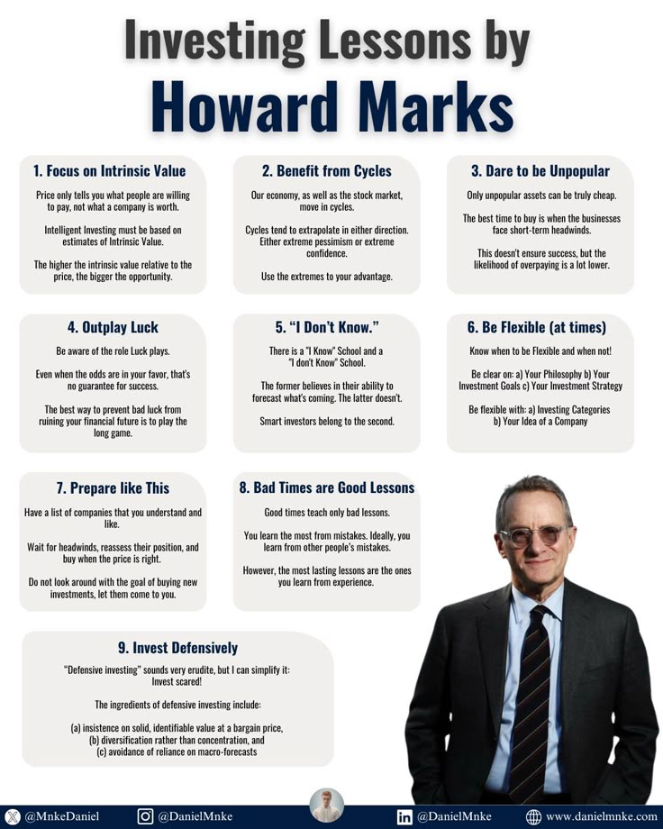 Investing Lessons by Howard Marks