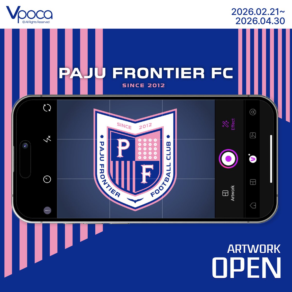 VpocaOfficial's tweet photo. Vpoca X PAJU FRONTIER FC

2026시즌 개막을 앞둔 파주 프런티어 FC !

빠르고, 젊고, 물러서지 않는
파주 프런티어 FC 선수들과 함께

Vpoca App에서 만나요!

📅02.21~04.30