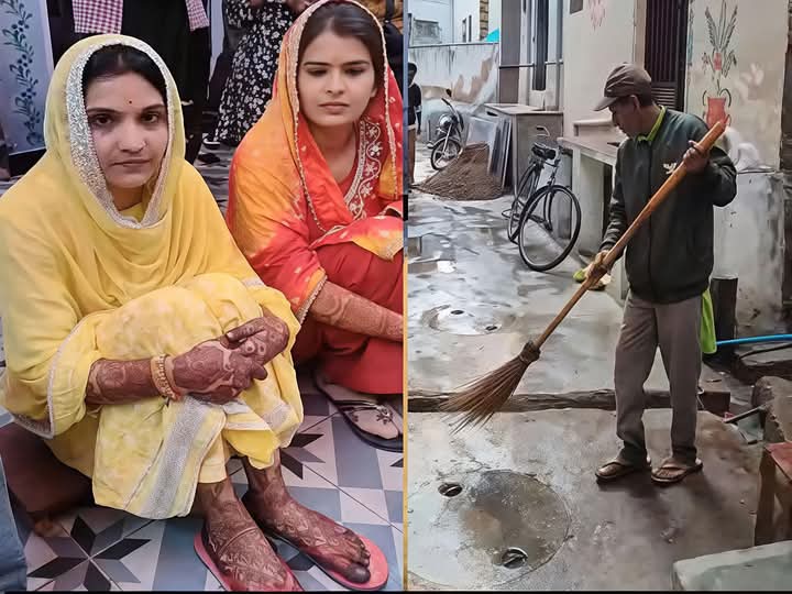 सीकर में सफाई कर्मचारी की बेटियों की शादी बनी मिसाल, पूरे शहर ने निभाया साथ 

सीकर। शहर में पिछले 20-25 सालों से झाड़ू लगाकर परिवार का पालन-पोषण करने वाले सफाई कर्मचारी राधेश्याम ने शायद ही कभी सोचा होगा कि उनकी बेटियों की शादी इतनी भव्यता और सम्मान के साथ होगी।
राधेश्याम की