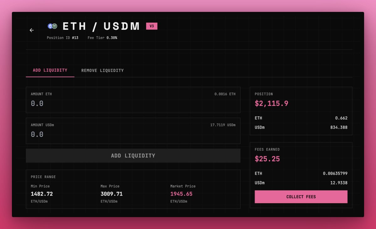 Two people. Same $2K in ETH..

🐢 Person A:
Holds in wallet
Earnings: $0

🐰 Person B:
Provides liquidity on WarpX
Earnings: $25.25 real united states dollars (and counting)

Both have their ETH
Only one is earning fees

Be Person B: app.warpx.exchange