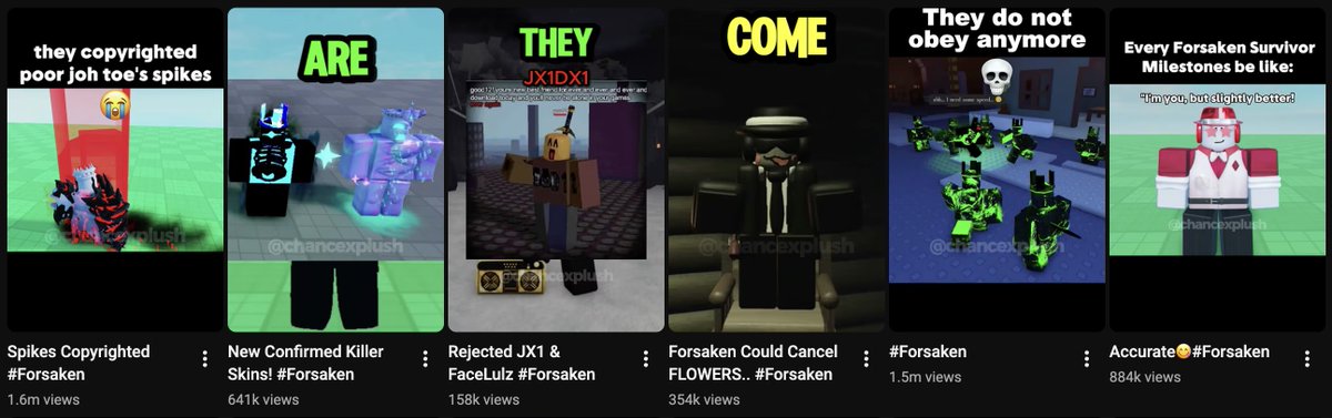 Forsaken_News's tweet image. A little message to those Forsaken News farm or AI slop channels, as I'm sure they're reading this, get out of here.

I personally like to support actual Forsaken News content creators, like TMGBoom or Gt Ghost, even if they don't post every day, they get their news right.