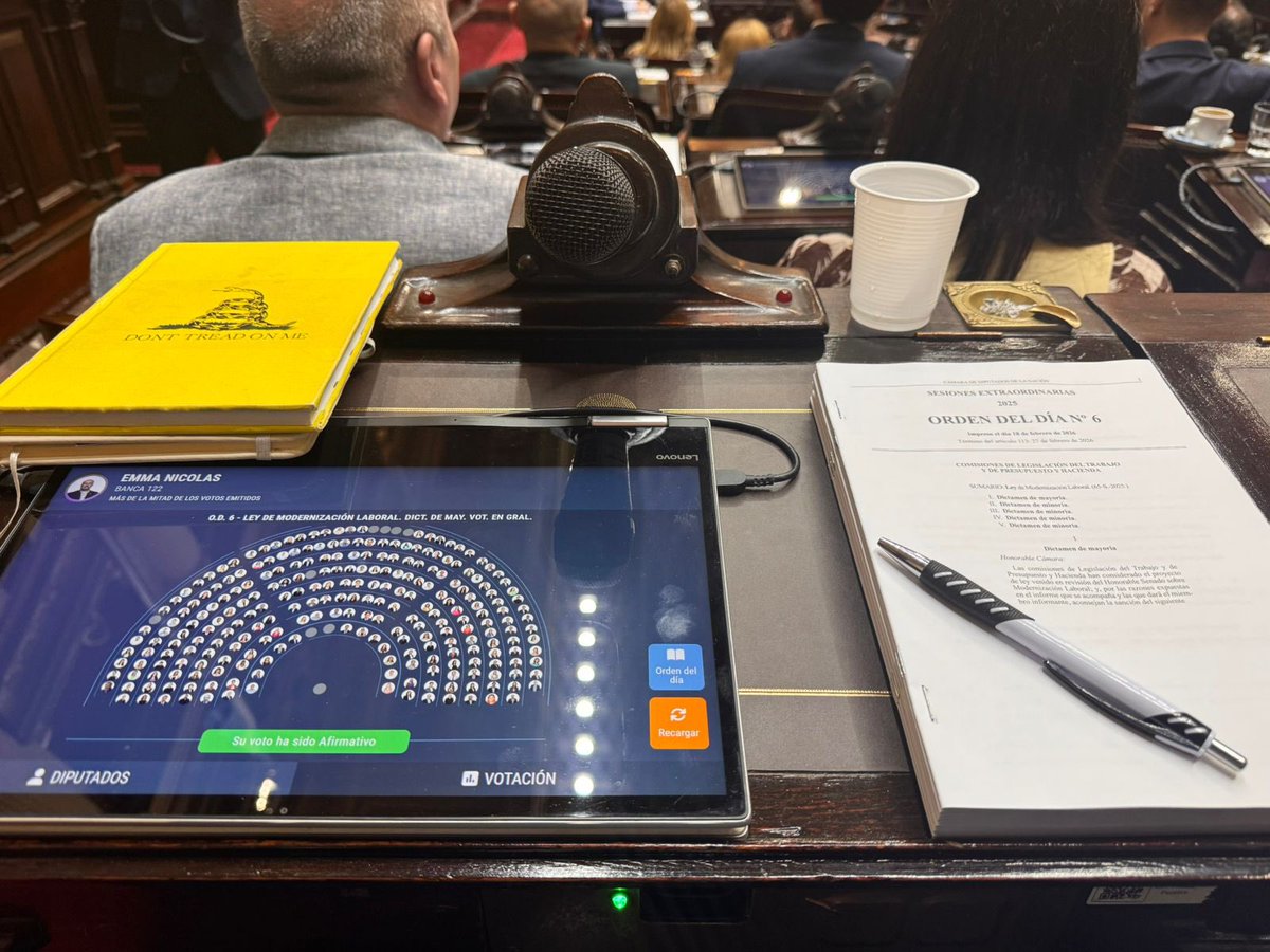 Aprobada en Diputados la Ley de Modernización Laboral! 
Argentina será grande.