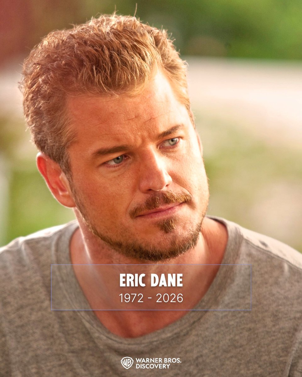 yan_widjaya's tweet image. RIP Eric Dane (San Francisco 9/11/1972 - LA 19/2/2026) aktor teater, film, n TV. Sejak debut #MarriedwithChildren (1987) bermain 50 film n TV. Top sbg Dr bedah plastik Mark Sloan di ABC RV, #Grey'sAnatomy (139 epi/2006 - 2021). Usia 53. Wafat krn komplikasi penyakit syaraf ALS