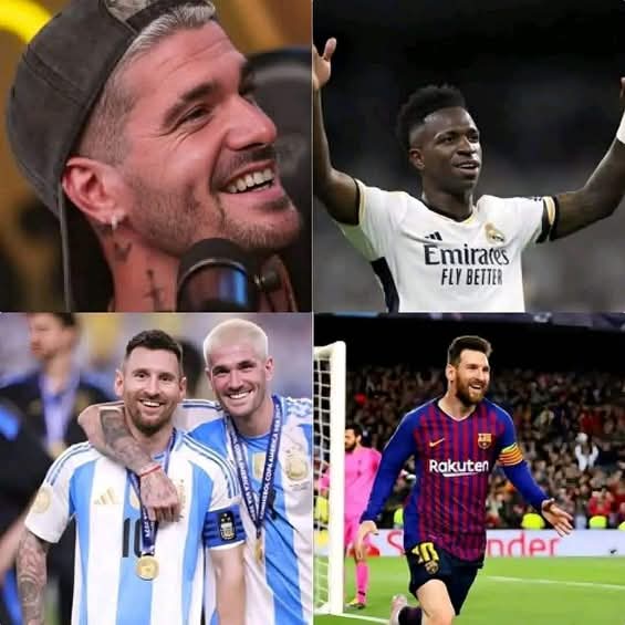 🚨🗣️Rodrigo De Paul responds to a Madrid journalist who dared to compare Messi to Vinicius

🗣What a misfortune to see someone comparing Messi to Vincius because we're simply comparing heaven to earth

Vinicius has scored 90 goals throughout his professional career (2018, 2019,