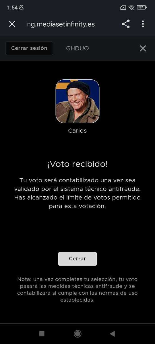 #GHDúoGala7
Si friguenti dice salvar Carlos , pues voto para expulsarlo 😅😅