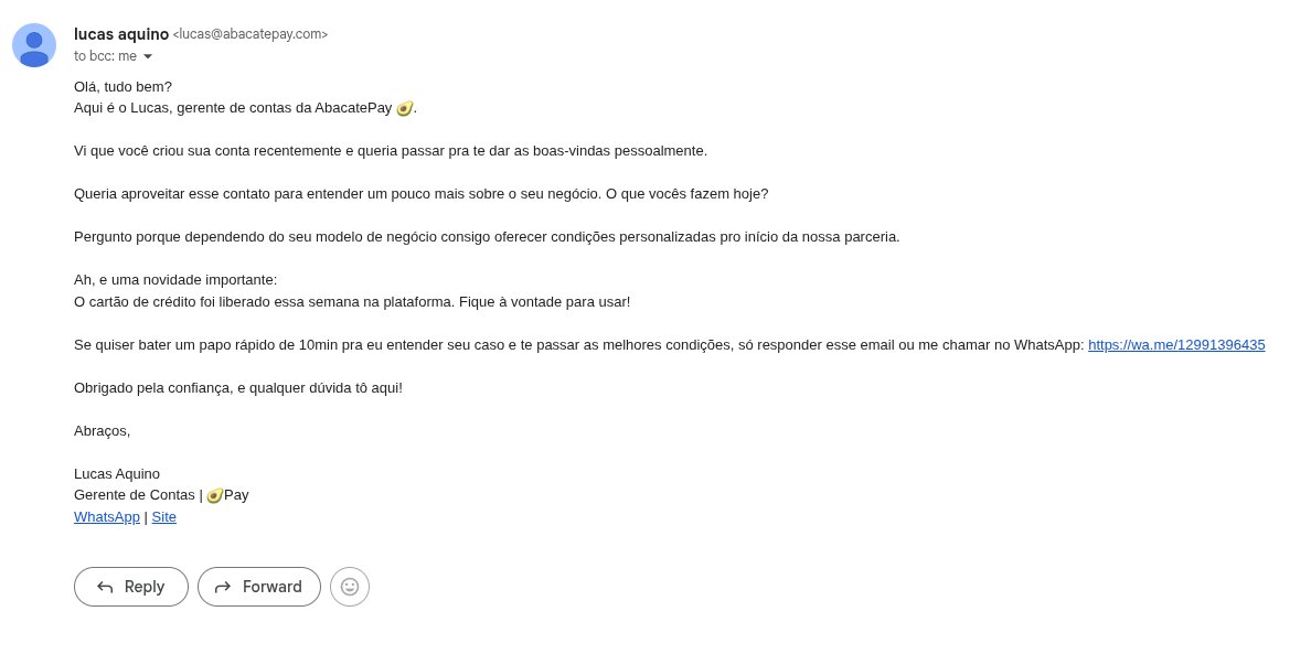 jayp_xgh's tweet photo. @abacatepay 

@ChristoPy_  @LucasZago16 

Achei até que fosse um e-mail malicioso, bora dar uma melhorada na apresentação dessa email ? 

Mais me espantou do que atraiu hahaha  Vou deixar uma sugestão que fiz em 10 min com FigmaMake, tmj! https://t.co/wIxJzUNkox