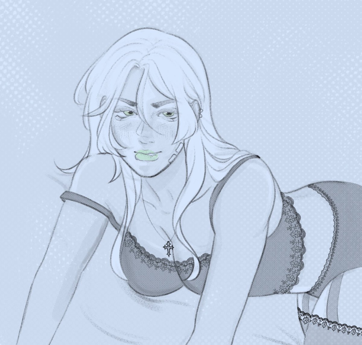 LovlySlowdancer's tweet photo. Uh...don't mind me, I just wanted to see Gyro in lingerie...😳 https://t.co/ZbLlzKjhU6