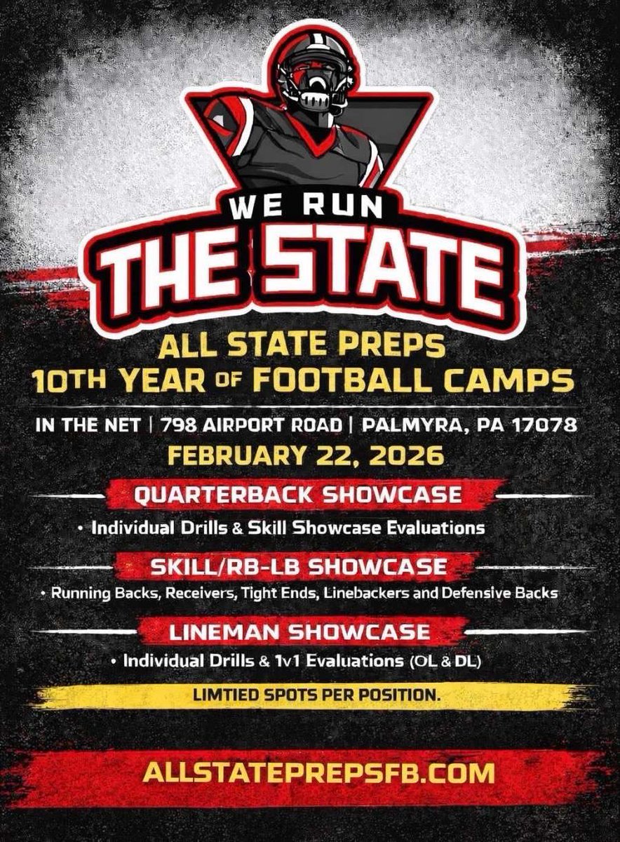 BraeNew0's tweet photo. Locked in and ready to compete 💪🏈
I’ll be attending the All State Preps 10th Annual We Run The State Football Camp this Sunday for my 4th time. It's my first time competing at the high-school level, wish me luck!!!
#CDRams #ClassOf2030 #WR
@EdOBrienCFB @AllStatePreps https://t.co/k0atdPUP2p