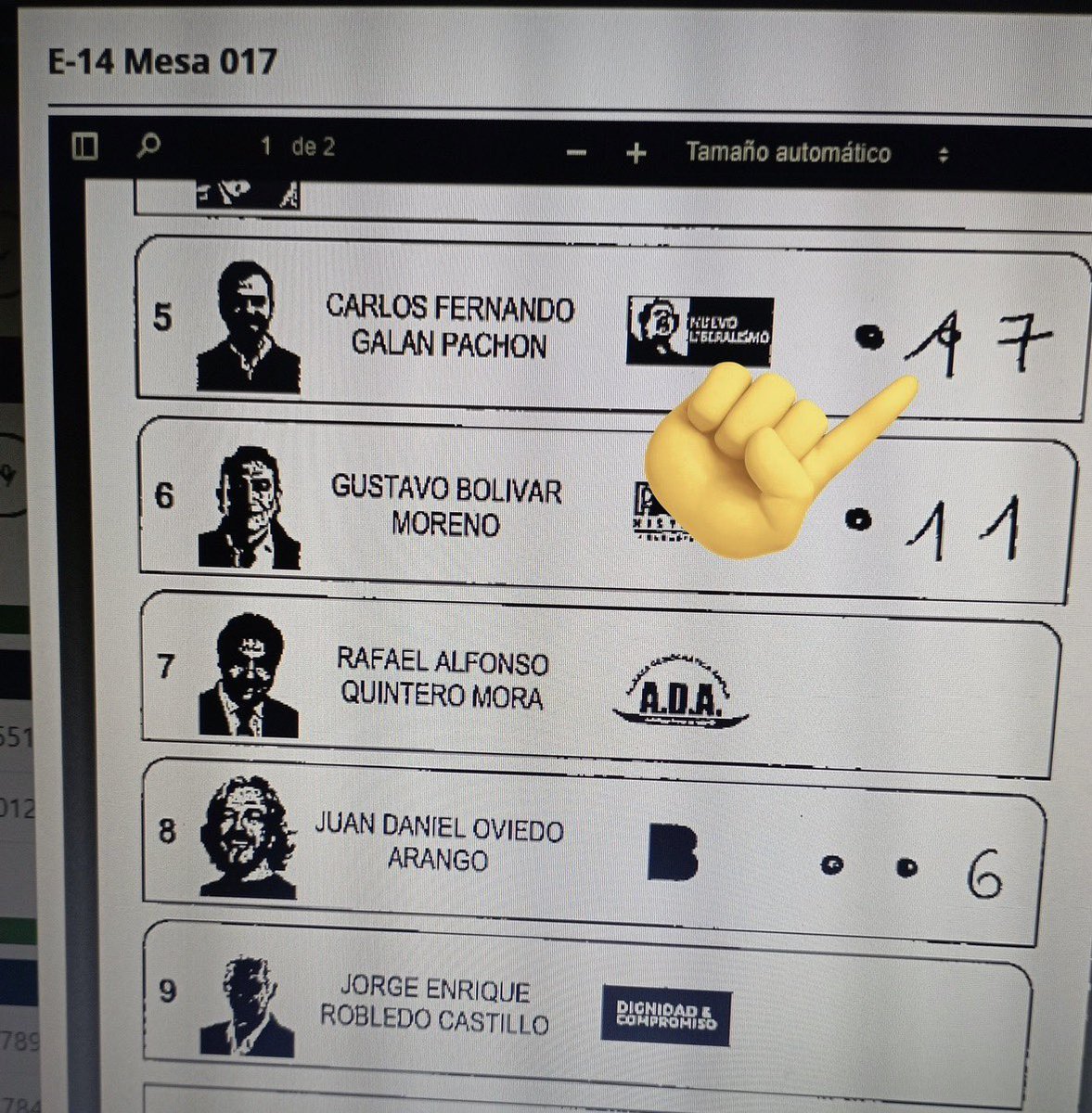 ClaodioloLopez's tweet photo. La @Registraduria utiliza el E-14 para robarse las elecciones con el registrador de turno: Hernán Penagos es el escogido por la corrupción para subir al ratero de @DELAESPRIELLAE. 

Con Duque en 2018 / Con Galán en 2023 https://t.co/MiGVEZFEbj