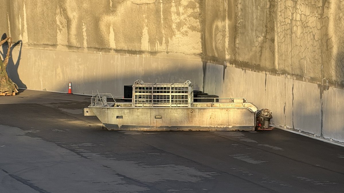 HOLY SH$T - a T-Rex has arrived at the lower lot next to the retaining wall - it’s been rumored that Jurassic Park could be coming to Universal Fan Fest Nights - at this time nothing official has been announced but damn it’s getting interesting 🔥 🦖