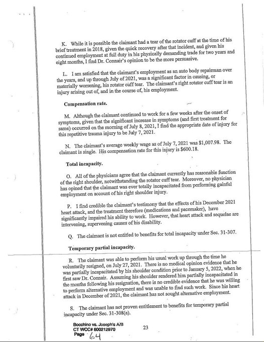 .Recent Developments (2024-2026)More recently, discussions about Dr. Ruwe and workers' comp have surfaced in online posts, particularly related to individual claims in Connecticut. For instance:In a Compensation Review Board (CRB) opinion from January 24, 2025, Dr. Ruwe conducted