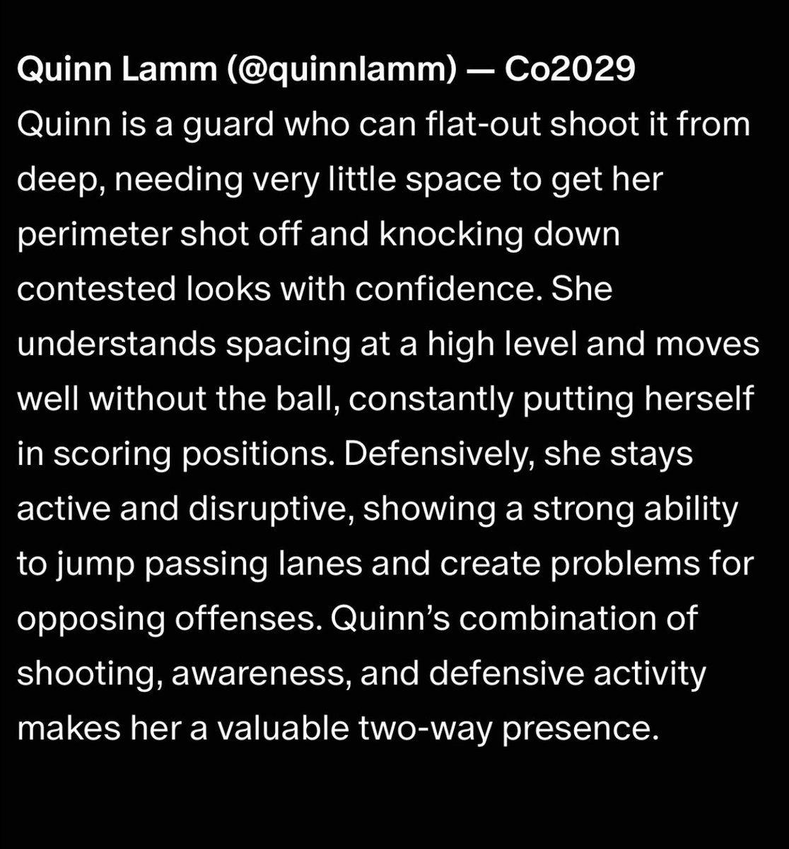 QuinnLamm's tweet photo. Always appreciate the evals @ProspectShowcse https://t.co/Dzb83Q0c7y