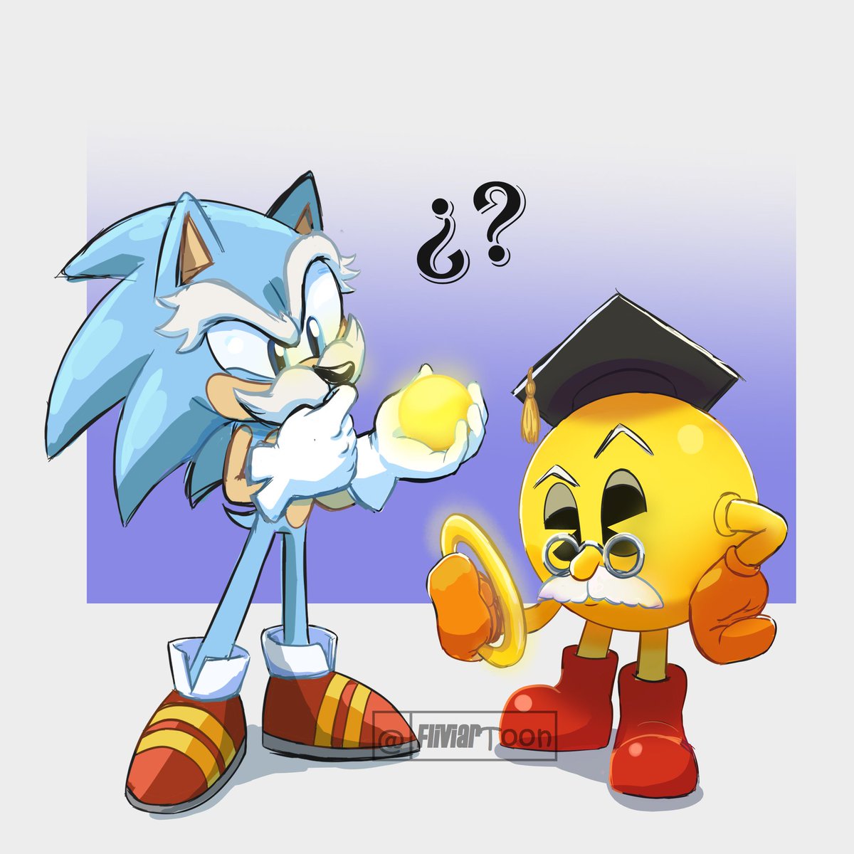 Fue popular entre los fans de sonic y los de pac-man 😉
#SonicTheHedgehog #Unclechuck #Pacman #profpac