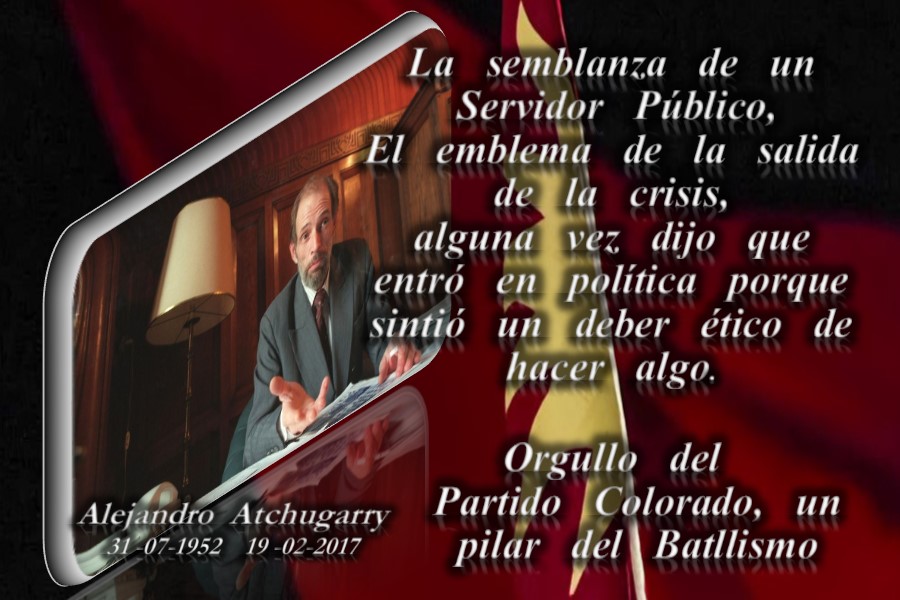 rd_Beneventano's tweet photo. Hoy se cumplen 9 años de la desaparición física de #AlejandroAtchugarry.
Entró en las Páginas de la Historia por su gestión y en el cariño de todo el #País 🇺🇾 por su Sensibilidad y Dedicación.
Alguna vez dijo: Que entro en Política porque sintió un deber Ético de hacer Algo….. https://t.co/10fJbjgNGX