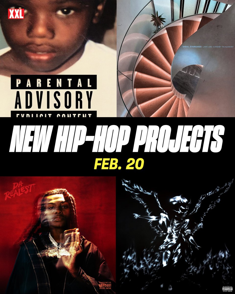 XXL's tweet image. 🆕 NEW HIP-HOP PROJECTS 🎧   

Check out all the new hip-hop releases that dropped this week.  

Baby Keem's Ca$ino

Larry June, Curren$y and The Alchemist's Spiral Staircases

Babyfxce E's Da Realest and more.⬇️
