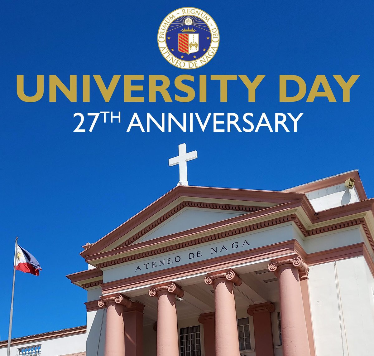 Happy University Day!

Today, 20 February 2026, we celebrate the 27th anniversary of the granting of University status to Ateneo de Naga. 

Ad Majorem Dei Gloriam!