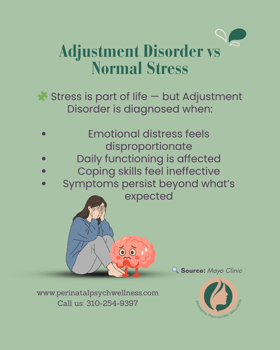 PerinatalPsych1's tweet photo. Not all stress is the same 💭
Sometimes what feels like “normal stress” can actually be your mind struggling to adapt to change — and that’s okay 🤍 Understanding the difference is a powerful first step toward healing 🌱✨

#AdjustmentDisorder #NormalStress #EmotionalHealth https://t.co/umfwyNBmg3