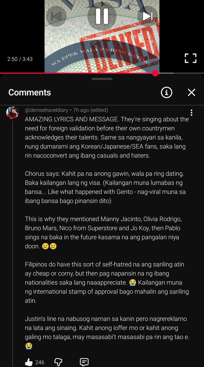 Syang tunay ka jan Denise!  👏
Same thought. 😉

VISA OUT NOW
SB19 VISA MV TRAILER
<a href="/SB19Official/">SB19 Official</a> #SB19
 #VISA #SB19VISA