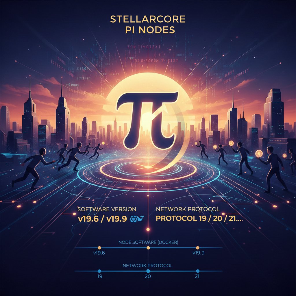 The 19.6 and 19.9 updates are specifically for StellarCore Pi Nodes, linked to the node software via Docker and its internal operations. On the regular network, there’s no protocol 19.6 or 19.9 official network protocols use whole numbers only: 19, 20, 21… and so on
#PiNetwork