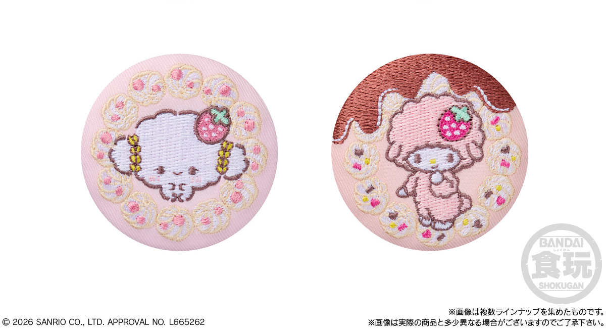 🚨8月発売予定⚠️／ 𓊆⋮ サンリオキャラクターズ 刺繍缶バッジ