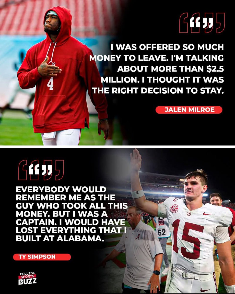 jerrysandersRTR's tweet photo. Alabama needs more guys like Jalen Milroe and Ty Simpson...
100% Bama... https://t.co/gCSh44ylwB
