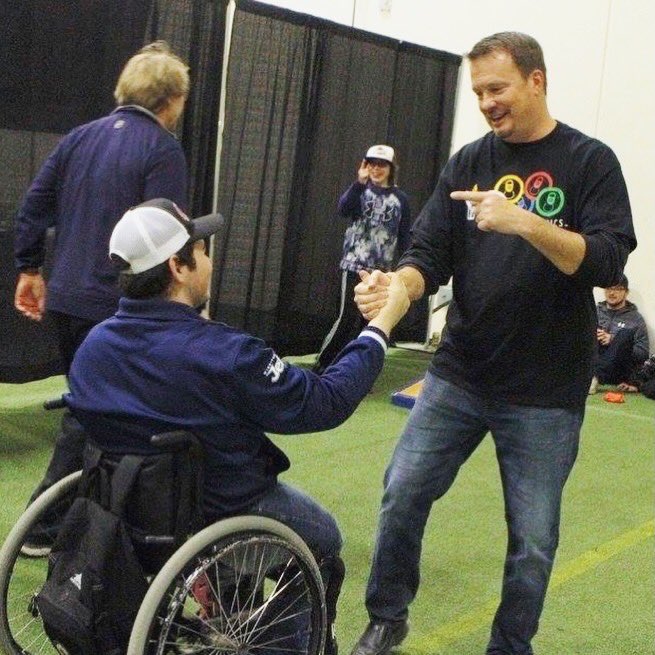 HendyFoundation's tweet photo. Pete Carlson: the calm voice on the radio &amp; our Super Rink go-to for every Festival. As he retires from the rink, we’re grateful he’s staying on as an HF advisor &amp; volunteer.

(Year 1 we forgot pucks. Pete saved the day.) 

All-In, always. 💙🏒 https://t.co/AAZVELN1He