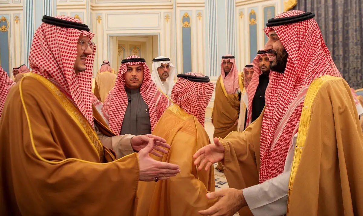 SaudiNews50's tweet image. جانب من استقبال ولي العهد المهنئين بشهر رمضان.

-