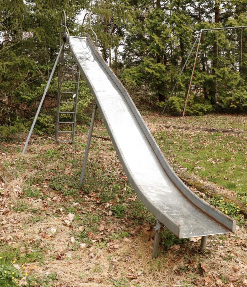 BRAVOCOMPANY2's tweet photo. @horrormuseum How about the slide that started atop a 15-foot ladder, polished to a mirror finish from  years of use, and hotter than the surface of the Sun? https://t.co/fCrgcFBIV6