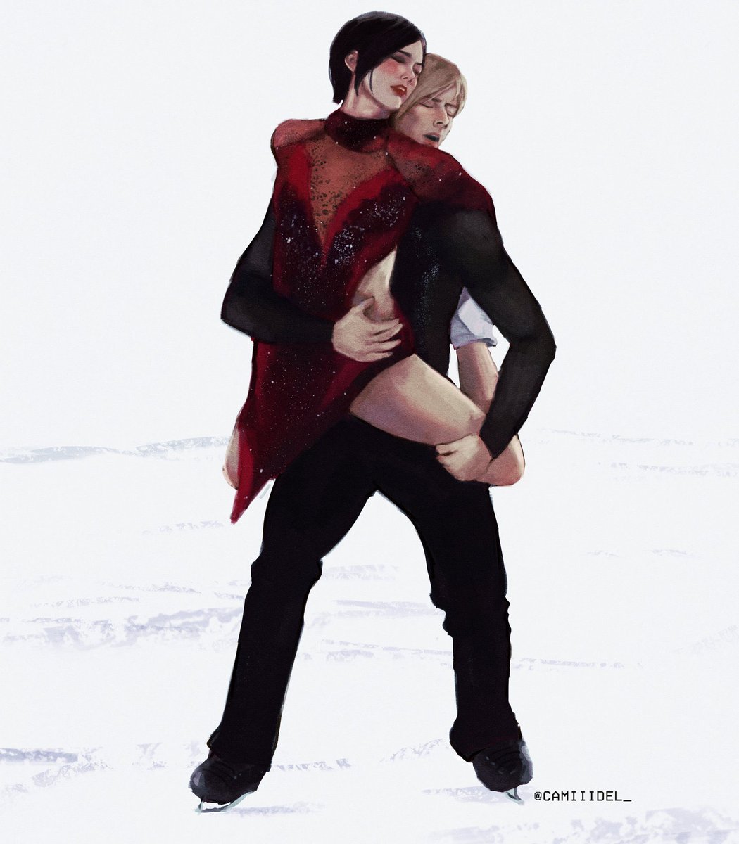 camiiidel_'s tweet photo. reposting this ice dancing au in honor of the winter olympics lol #aeon https://t.co/jEfYYuV5lO