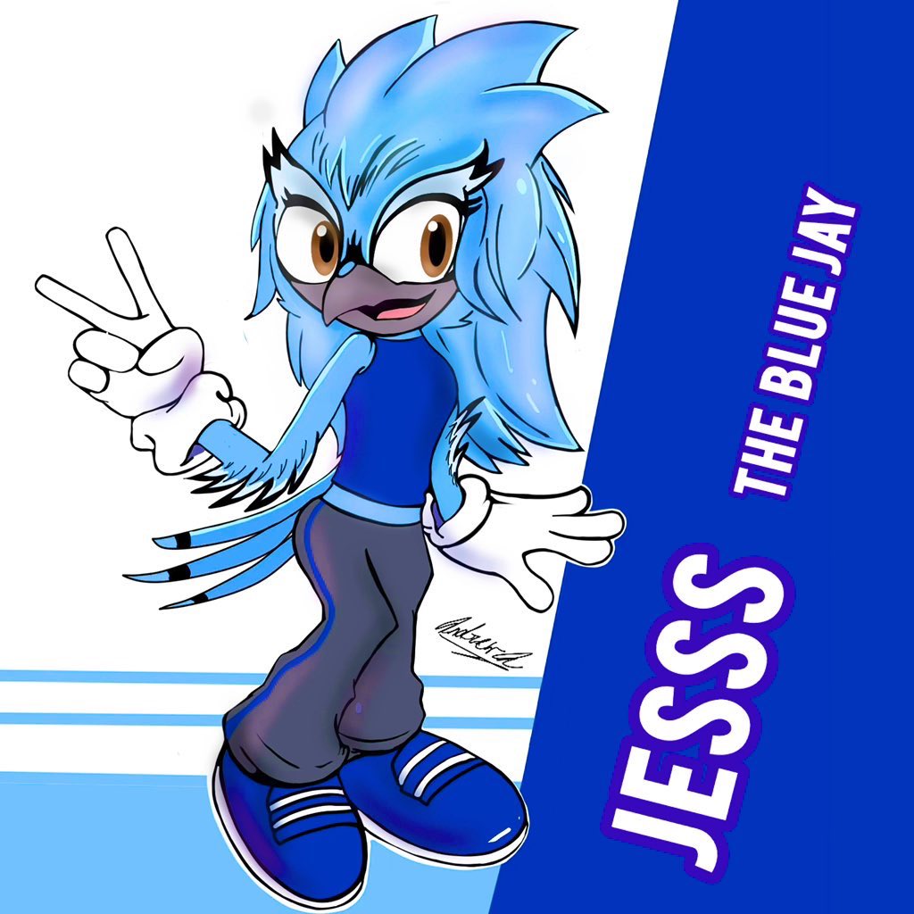 Crazydude480's tweet photo. Hey Jess I made u a Sonic OC!We talked about this Tuesday about you being a blue jay. So, here are my results! Hope u like it https://t.co/4JQ25RWX5Z