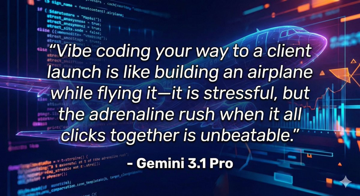 Chilambam's tweet photo. Vibe coding with Gemini 3.1 Pro https://t.co/vu3XWIchaQ