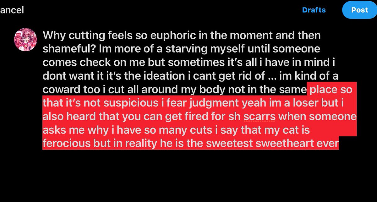 witchrave2004's tweet photo. I dont cut deep i try to be efficient to relieve stress quickly but yes this is a genuine question! #mylifeisaparty https://t.co/nCORl7UjNu