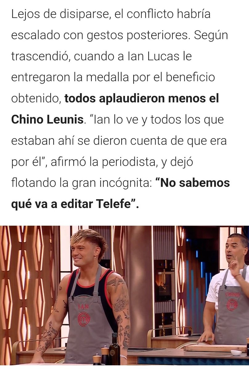 #MasterChefCelebrityArgentina
No fue este programa. Todavía estaba Miguel Ángel