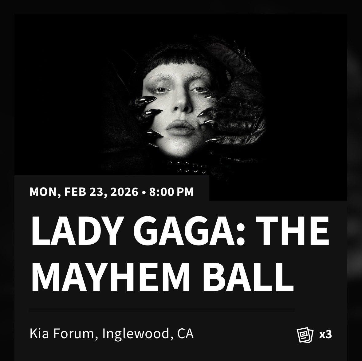 AlLovesCats's tweet photo. i can’t believe im going to see gaga 🥹🥹 https://t.co/wsJexnbKju