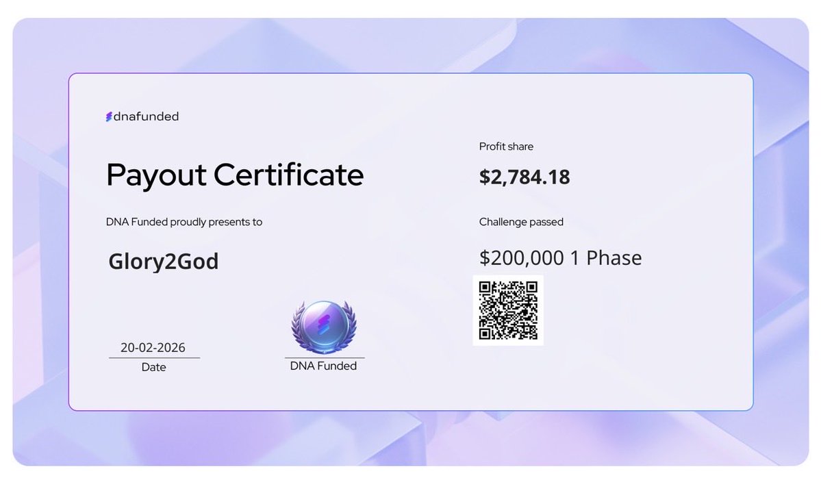 Just received payout #14 from <a href="/dnafunded/">DNAFunded</a>. 

If you're a serious trader and want a prop firm that actually rewards skill and discipline, check out one of their challenges. Legit operation. 

dnafunded.com