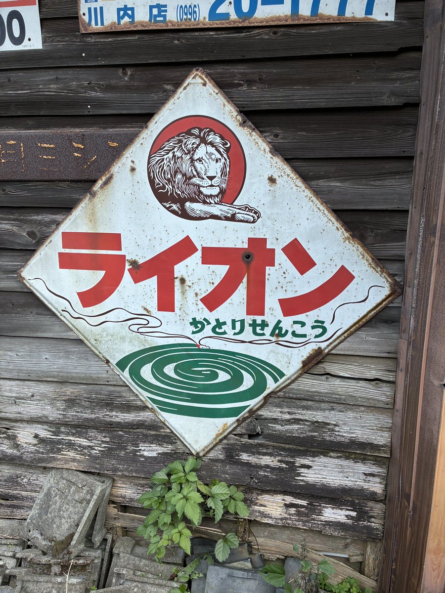 鹿児島にて 11.2025 #看板屋敷 #ホーロー看板 #昭和レトロ #ライオンか