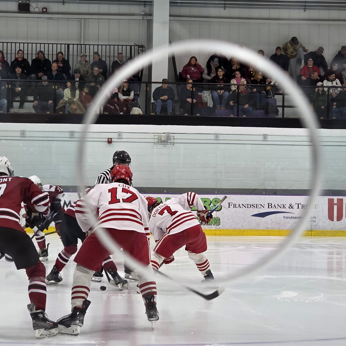 julioscores's tweet photo. Obligatory #GlassHole puck drop Sec. 3A 1/4 final game @scarlet_hockey vs Fairmont Cardinals https://t.co/B4pm0coxhE