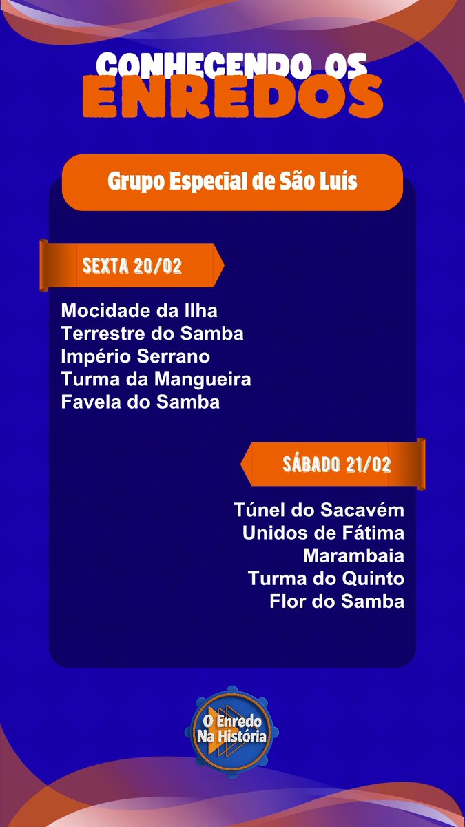 enredohistoria's tweet photo. Conhecendo os Enredos - Grupo Especial de São Luís https://t.co/rMzxEWu8nT