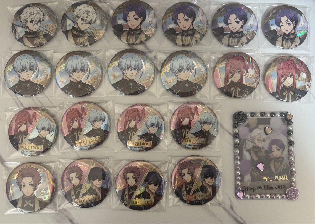 交換】ブルーロック ブルロ クラックス メタル缶バッジ AGF バルーン